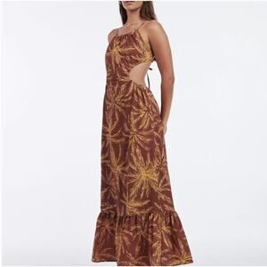 Charlie Holiday Isle of Palms Cutout Maxi Dress Brown – Size 8